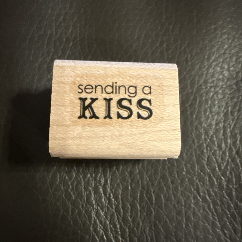 "Sending A Kiss" Rubber Stamp